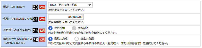 送金金額