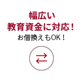 幅広い教育資金に対応！お借換えもOK！