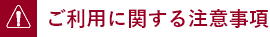 ご利用に関する注意事項