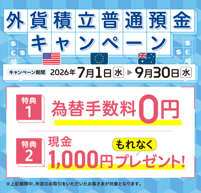 外貨積立普通預金キャンペーン